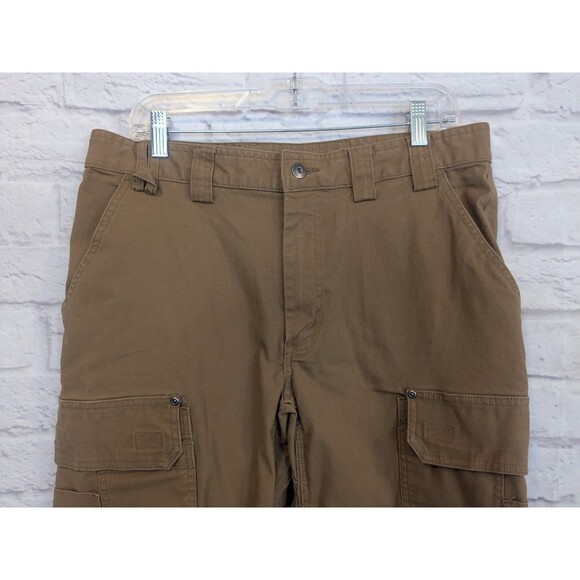 Duluth Flex Fire Hose Relaxed Fit Cargo Work Pants 36x27 brown - Picture 7 of 8
